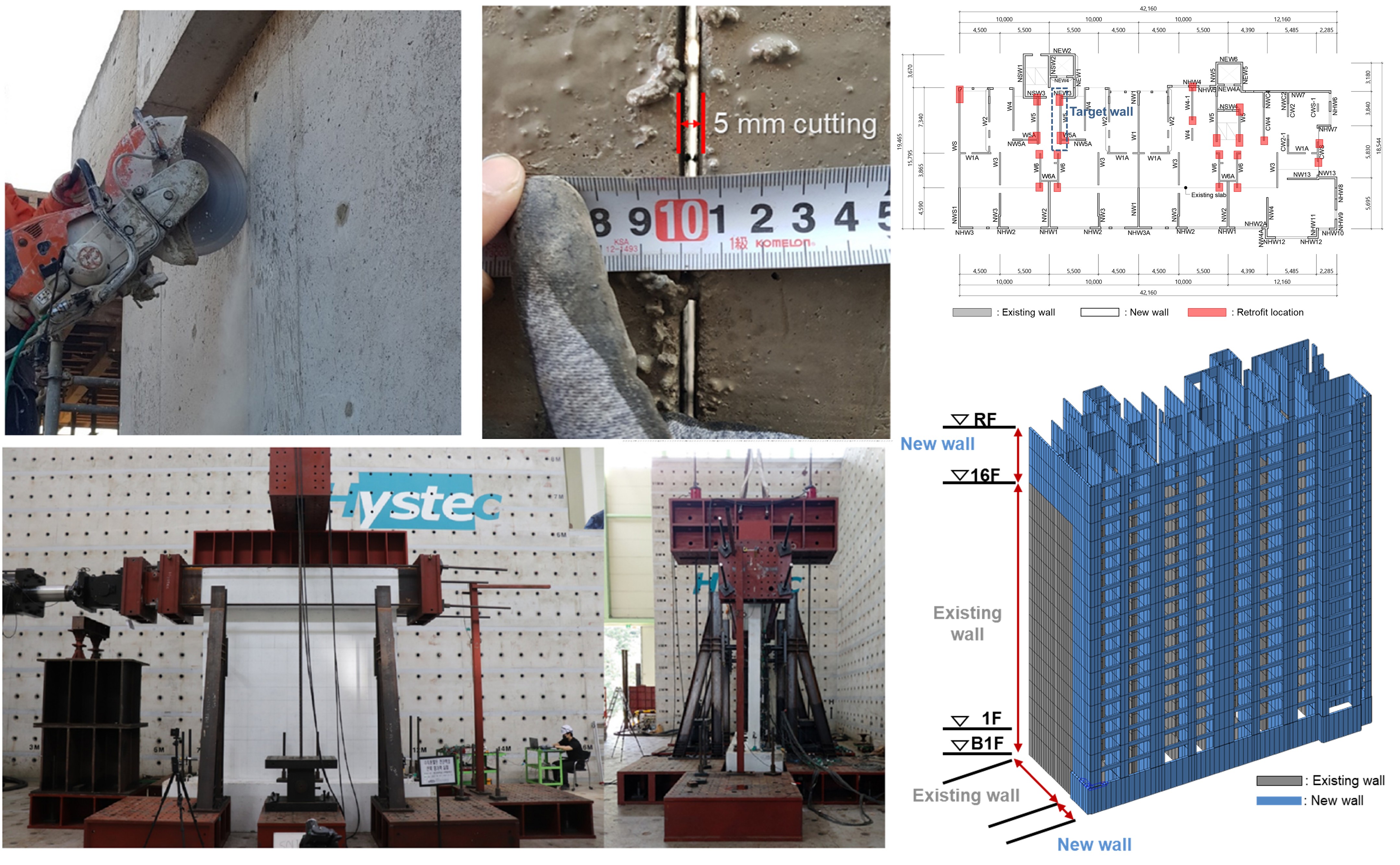 Stiffness reduction effect of vertically divided reinforced concrete structural walls